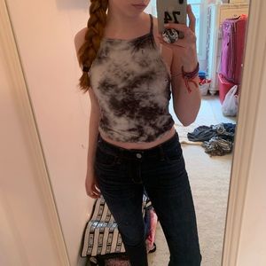 smokey print halter top